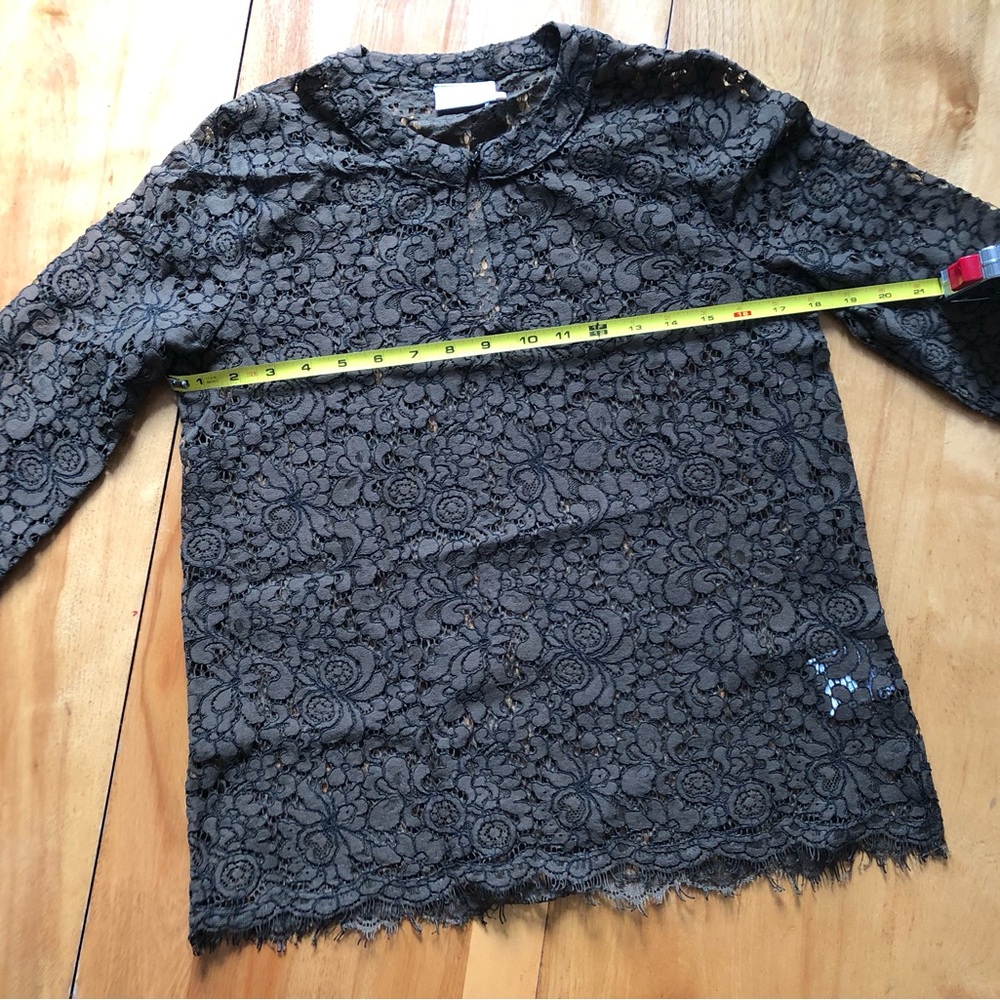 Army green lace top